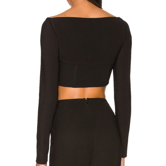 Camila Coelho Black Crop Top– Size M–New W/ Tags –Chic Party /Night Out/ Revolve - Picture 5 of 6